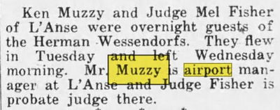 Muzzys Lodge (Muzzys Airport) - May 20 1948 Article